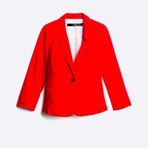 Red KENSIE Rebekah Stretch Crepe Blazer